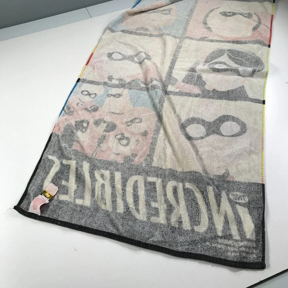 The Incredibles Beach Towel All Characters Lightweight Comfortable Cotton